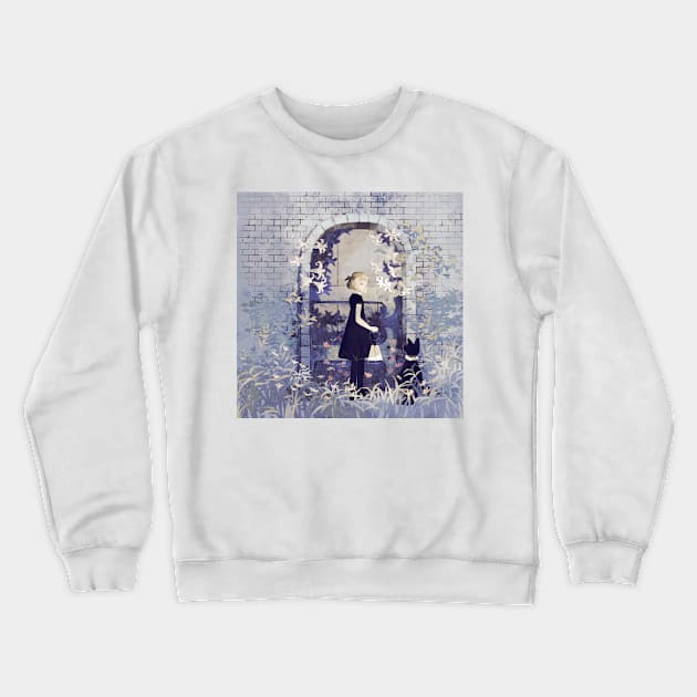 Door in the bush, daytime Crewneck Sweatshirt by rt0no